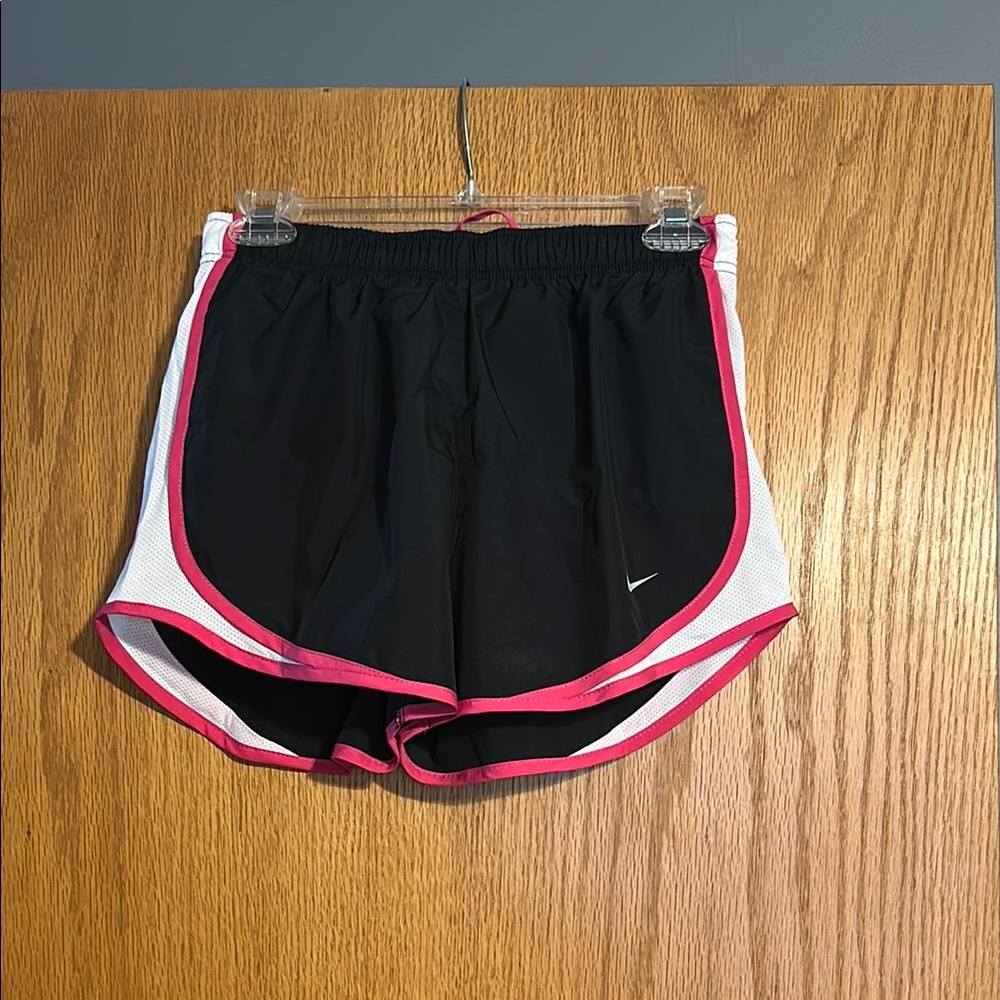 Nike Black and Pink Athletic Running Shorts